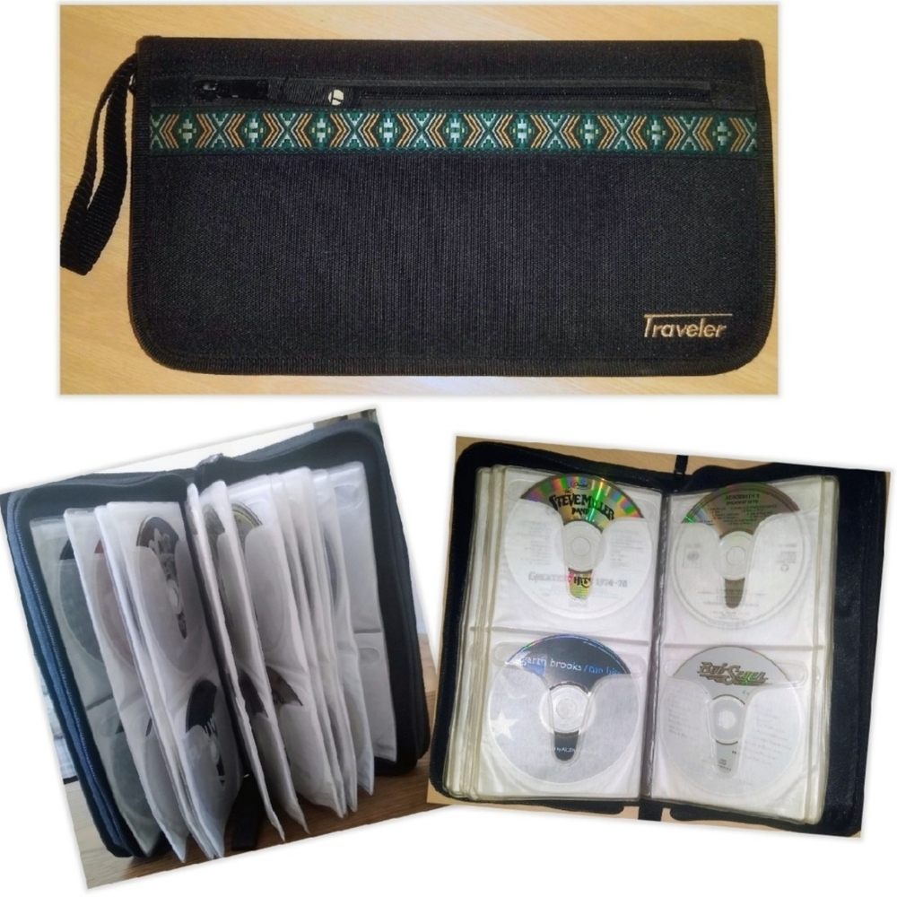 MULTIPLE ARTISTS/GREATEST HITS MUSIC CD'S W/ZIPPER CASE